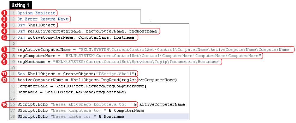 Odczytywanie z rejestru