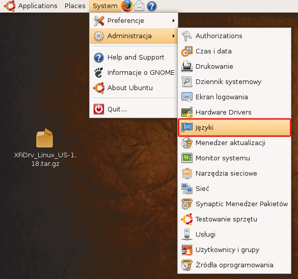 Dopasowanie Linuksa Ubuntu
