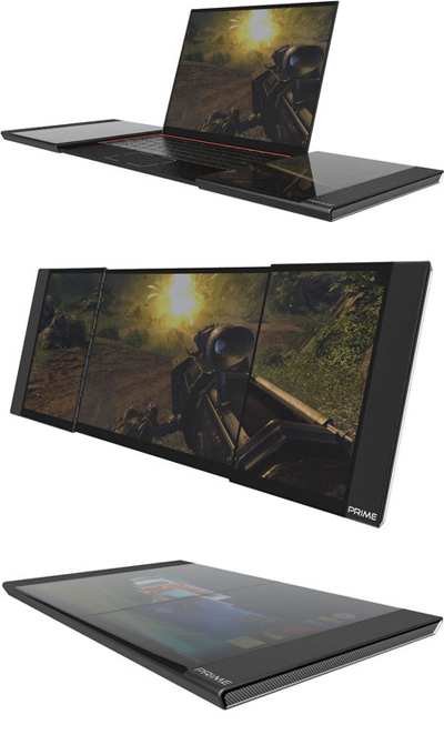 Laptop dla graczy z trzema ekranami