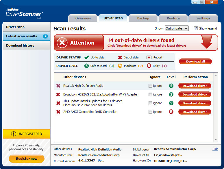 Sterowniki pod kontrolą