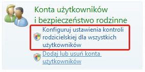 Konfiguracja systemowej  kontroli rodzicielskiej w Vista