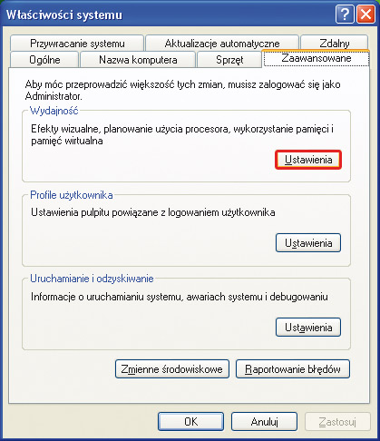 Wydajność bez podkręcania