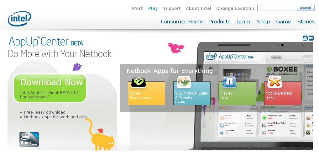 Intel uruchomił sklep internetowy – "Intel AppUp Center"