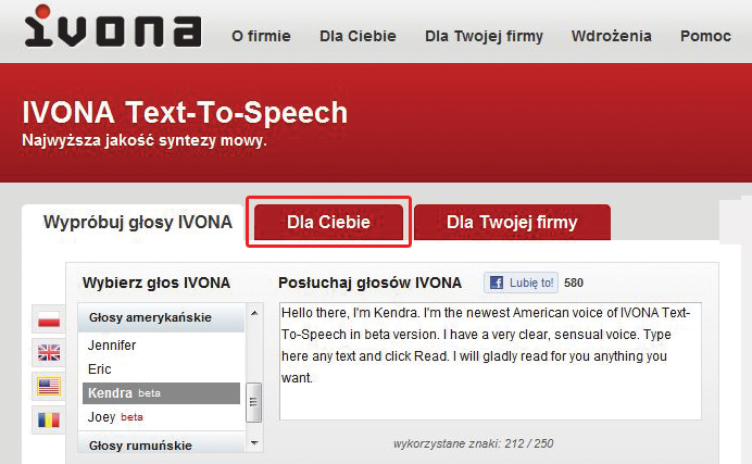 Strona, która mówi