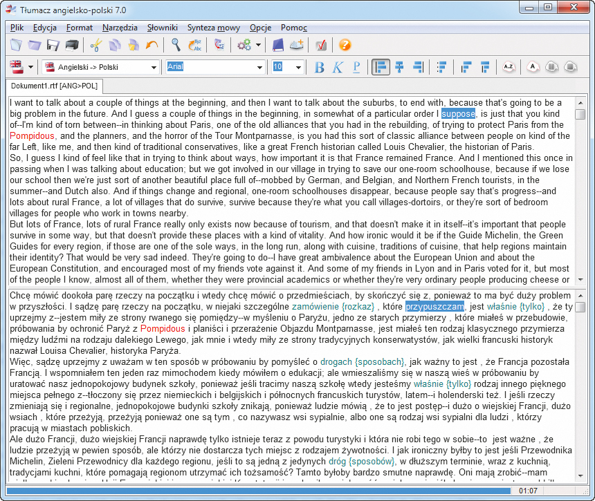 Tłumaczenie kontekstowe