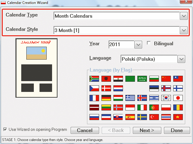 Kalendarz programów 2011- styczeń