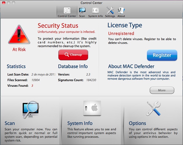 Fałszywe antywirusy dla Mac OS