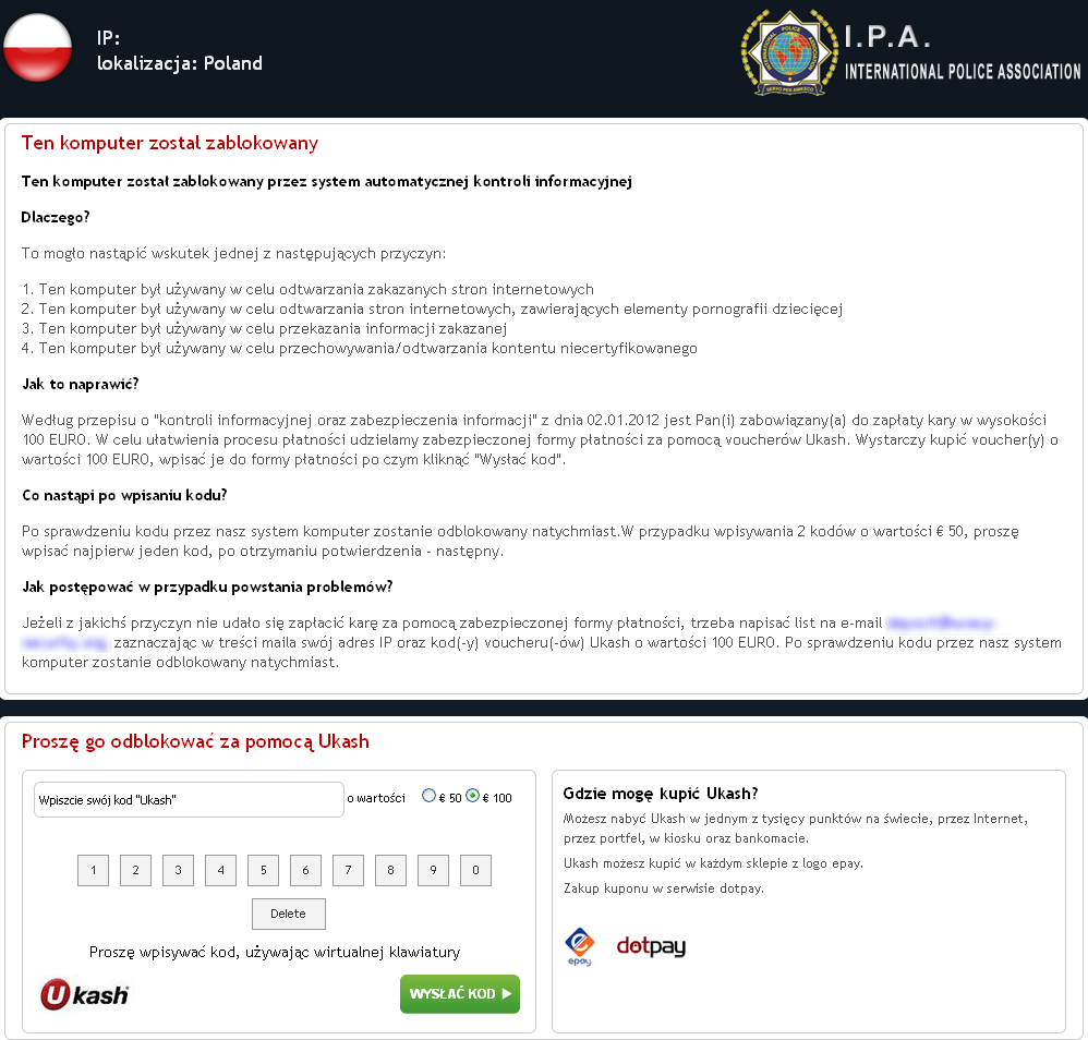 Program podszywający się pod policję znowu groźny