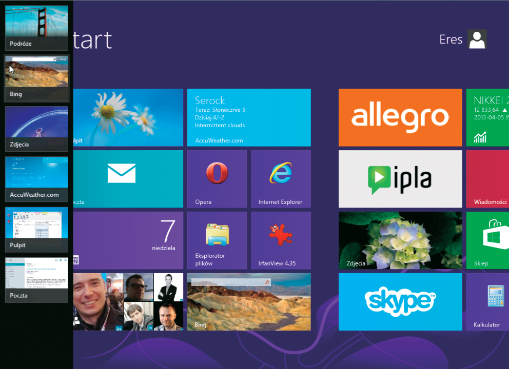 Ekran startowy Ósemki