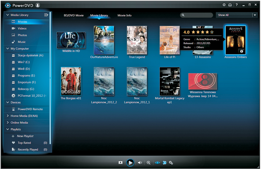 Test PowerDVD 13 Ultra – multimedia w całym domu