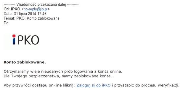 Próba oszustwa klientów iPKO