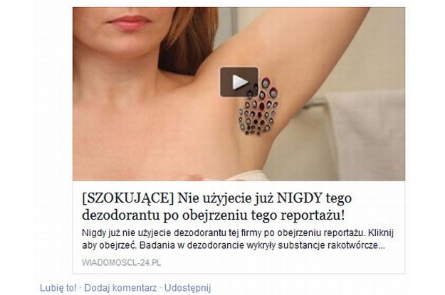 „Substancje rakotwórcze w dezodorancie” – kolejne oszustwo!