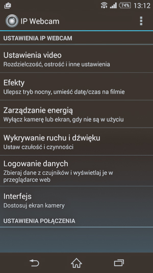 Monitorowanie domu przez smartfona – IP Webcam