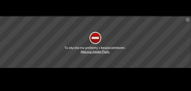 Flash w przeglądarce Firefox zablokowany
