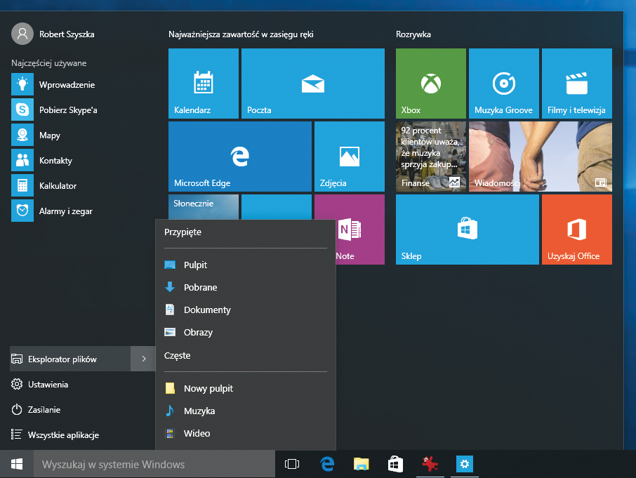 Windows 10 – Menu startowe
