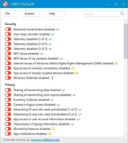 Prywatnie w Windows 10