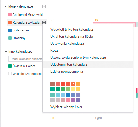 Kalendarz Google – Sprawne planowanie