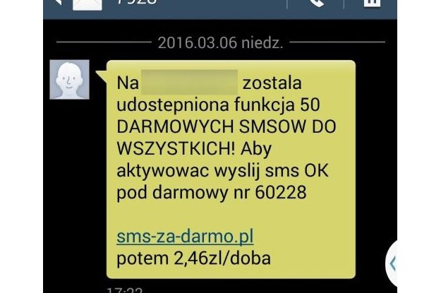 Uwaga na szkodliwe SMS-y