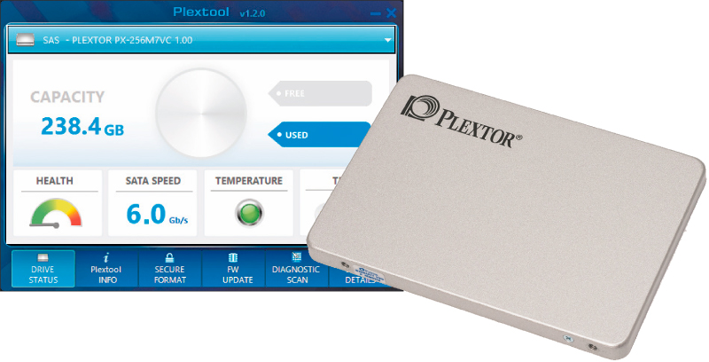 Test dysku SSD Plextor M7V