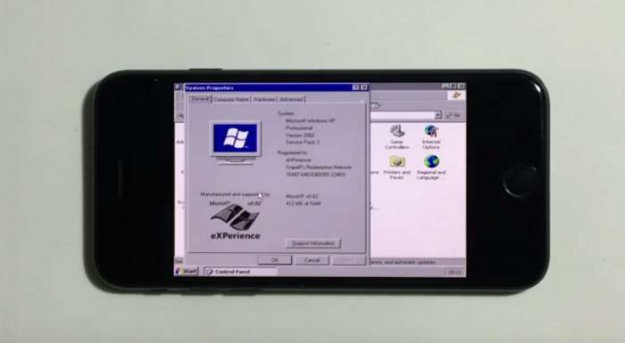 Windows XP na iPhonie 7