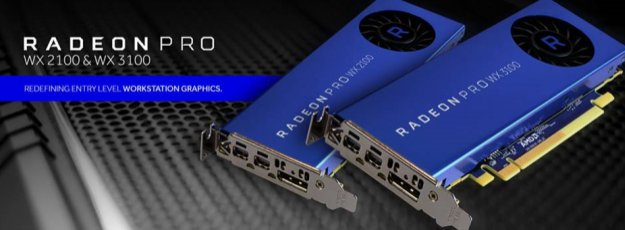 Nowe karty graficzne Radeon Pro WX 3100 i 2100