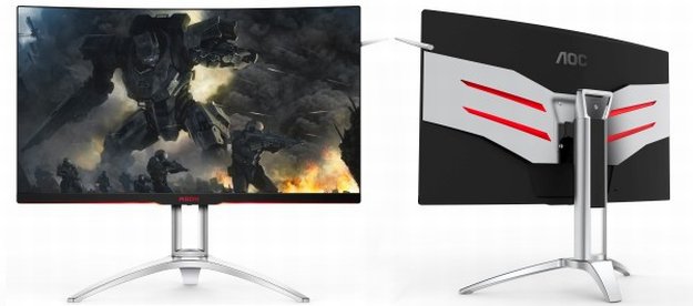 Dwa zakrzywione monitory AOC AGON