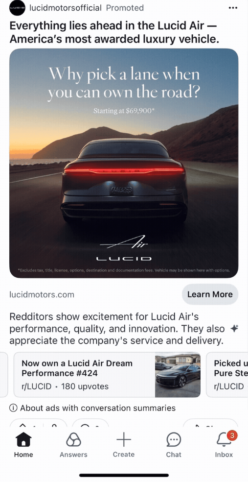 Reddit/reklama Lucid
