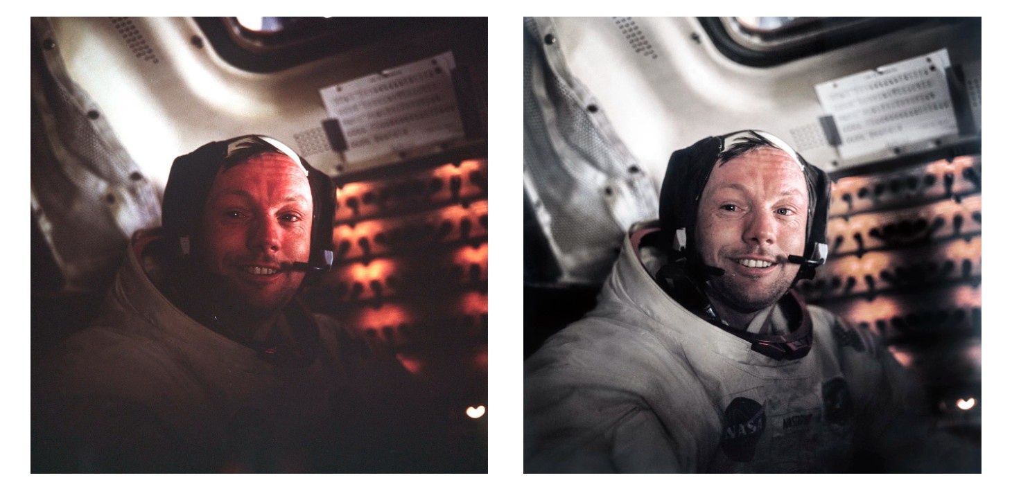 Przykładowa rekonstrukcja z książki Gemini & Mercury Remastered