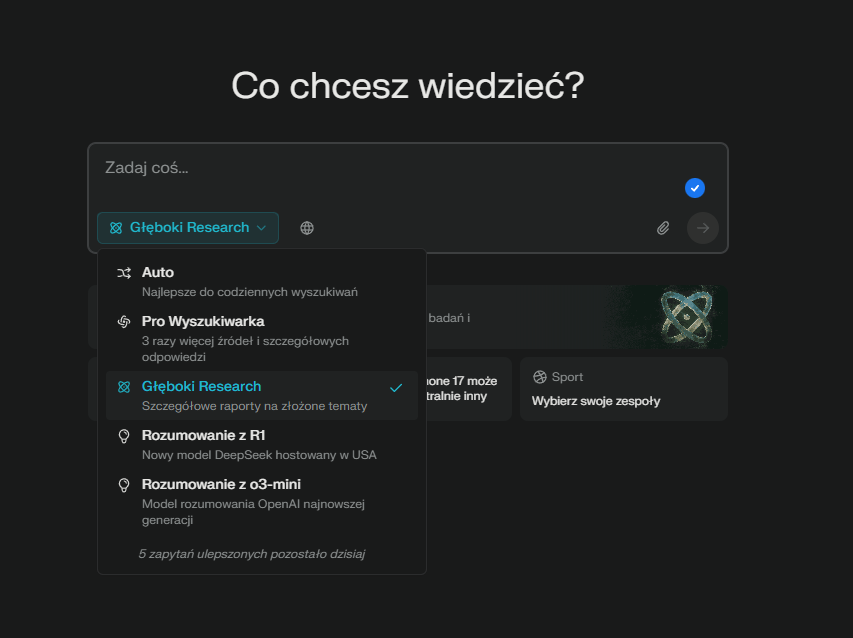 Perplexity AI w akcji
