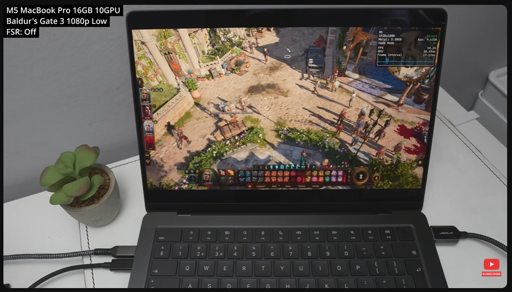 Baldur's Gate 3 na Apple M5