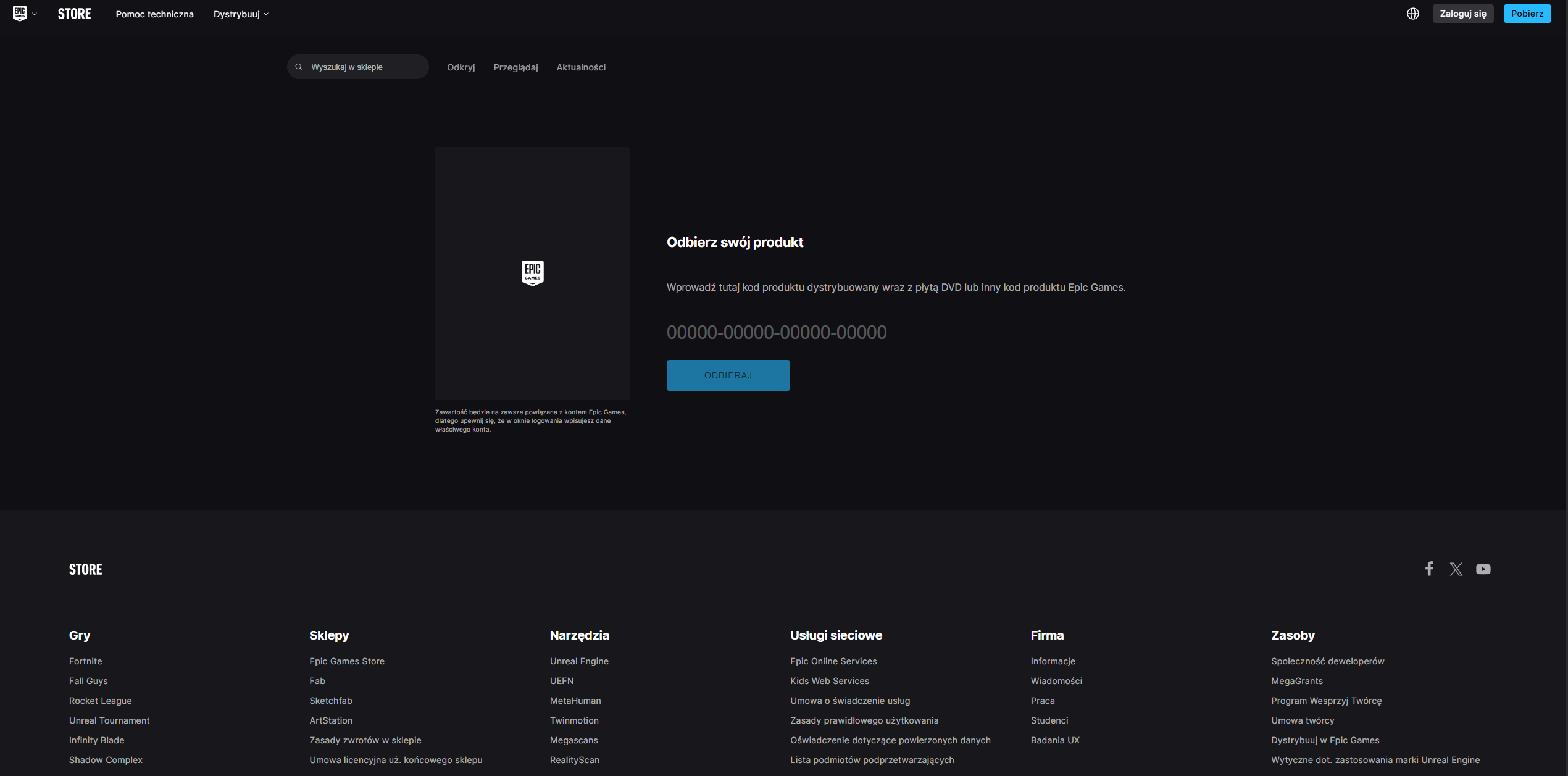 Jak aktywować klucz na Epic Games Store
