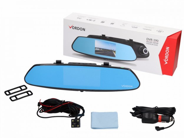 Vordon DVR-190 – lusterko, rejestrator i kamerka