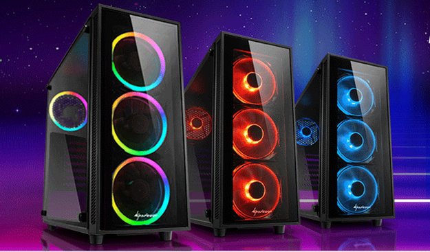 Sharkoon TG4 z dwoma panelami ze szkła hartowanego