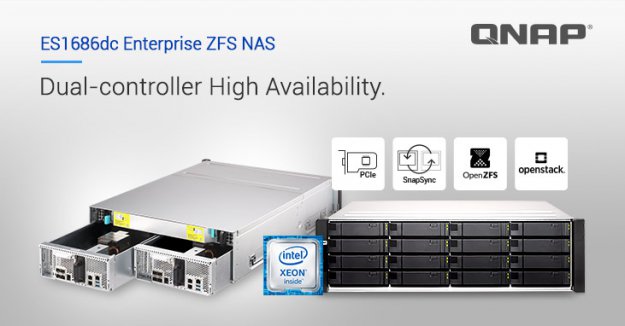 QNAP ES1686dc Enterprise ZFS NAS z dwoma aktywnymi kontrolerami