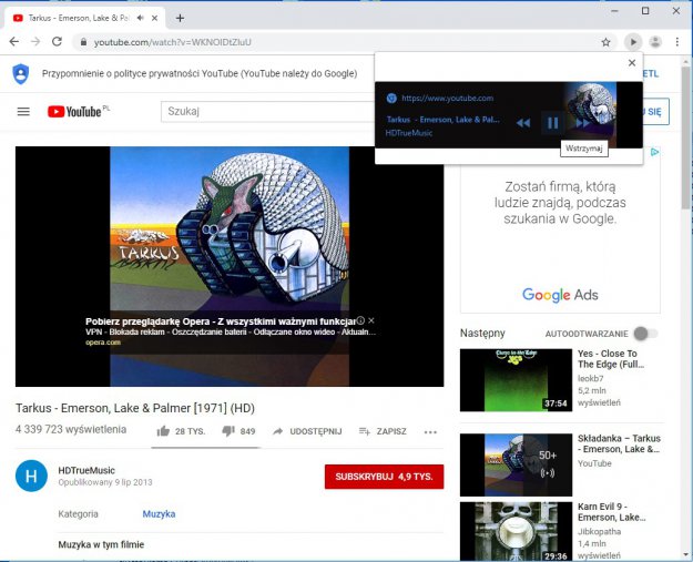 Google Chrome: kontrola multimediów