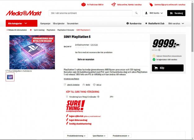 PlayStation 5 w przedsprzedaży