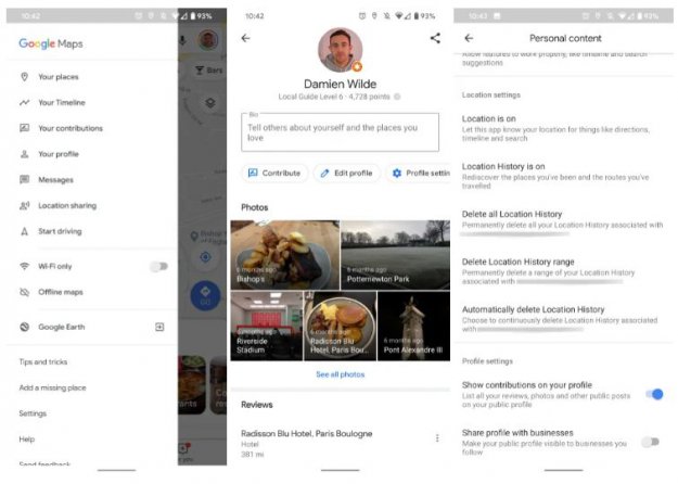 Nowa karta w mapach Google