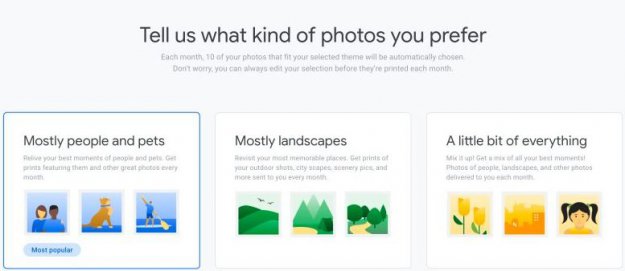 Abonament na odbitki ze Zdjęć Google