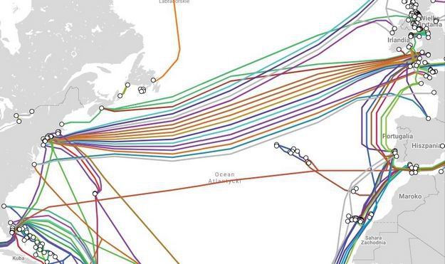 Rosjanie przyglądają się kablom