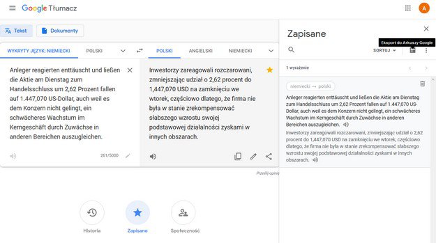 Zapisz swoje tłumaczenia