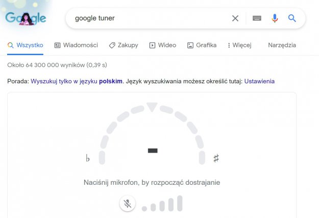Wyszukiwarka Google ma wbudowany tuner gitarowy