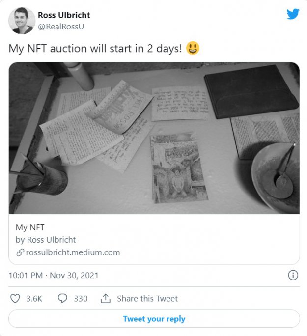Ross Ulbricht wystawia własne dzieła na aukcji NFT
