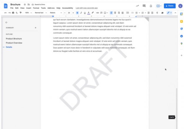 Dokumenty Google z tekstowym znakiem wodnym