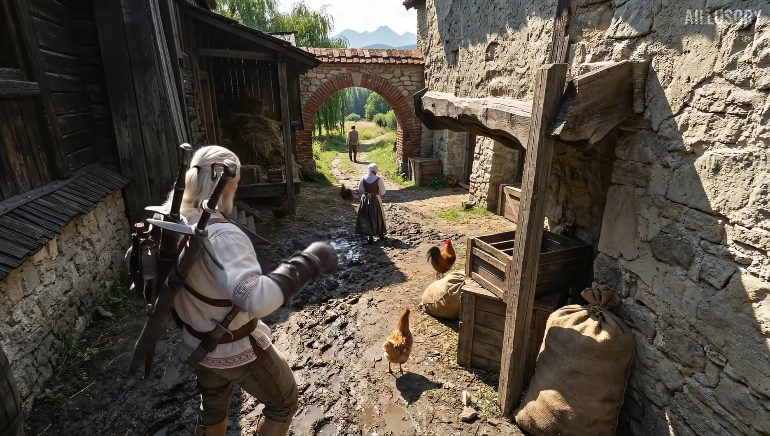 Wiedźmin 3, ale to AI slop