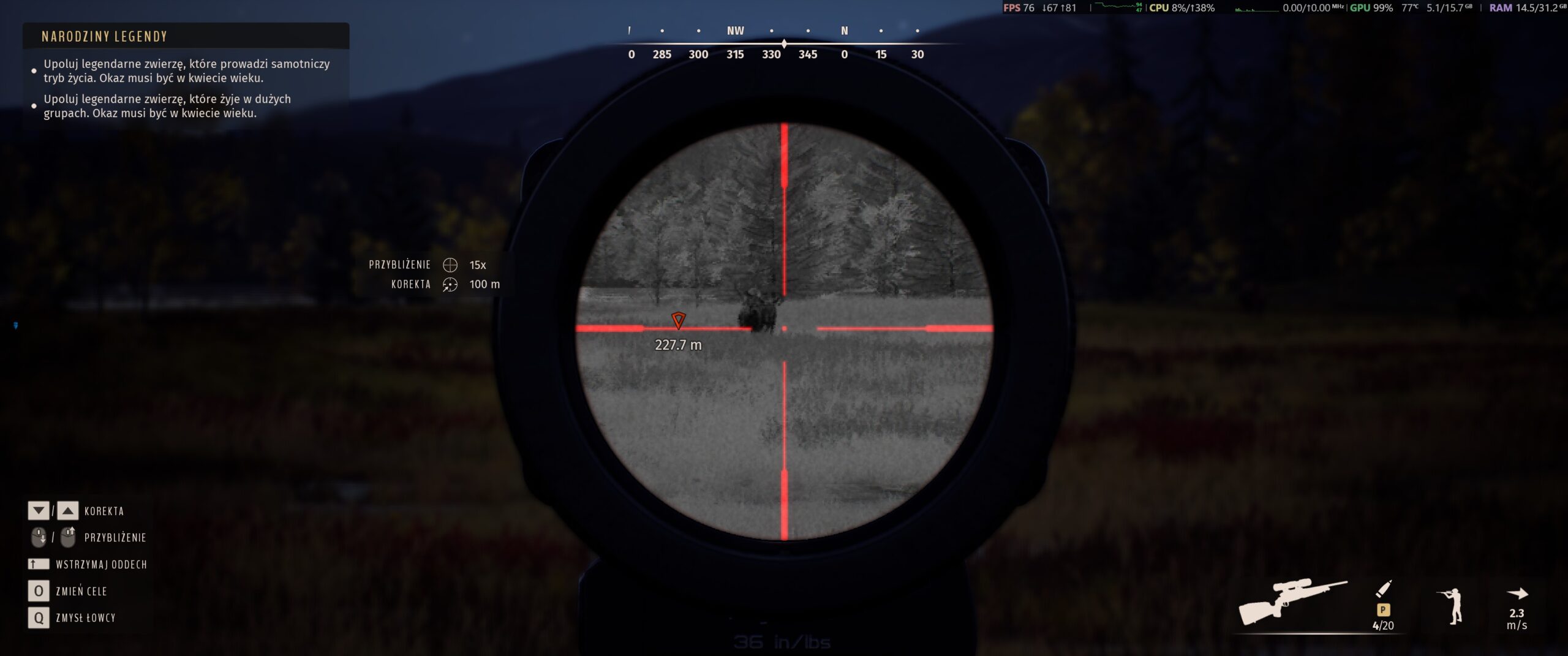 Przykładowy wygląd nakładki Monitor wydajności w grze