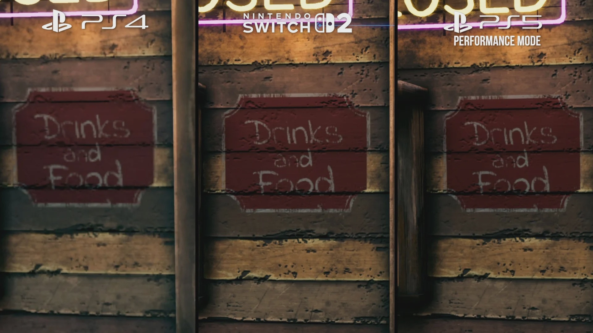 Porównanie jakości tekstur PS4, Switcha 2 i PS5