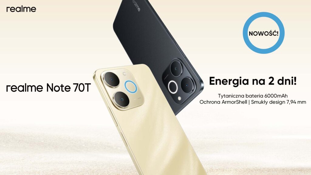 realme Note 70T: Przystępny cenowo smartfon o wytrzymałej baterii już w Polsce