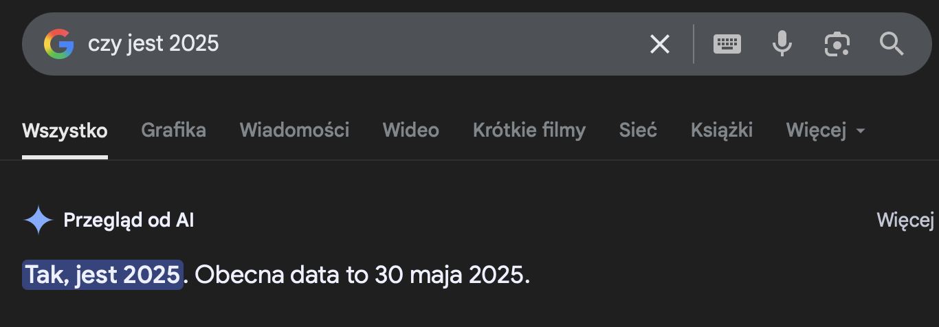 Przegląd od AI w Google