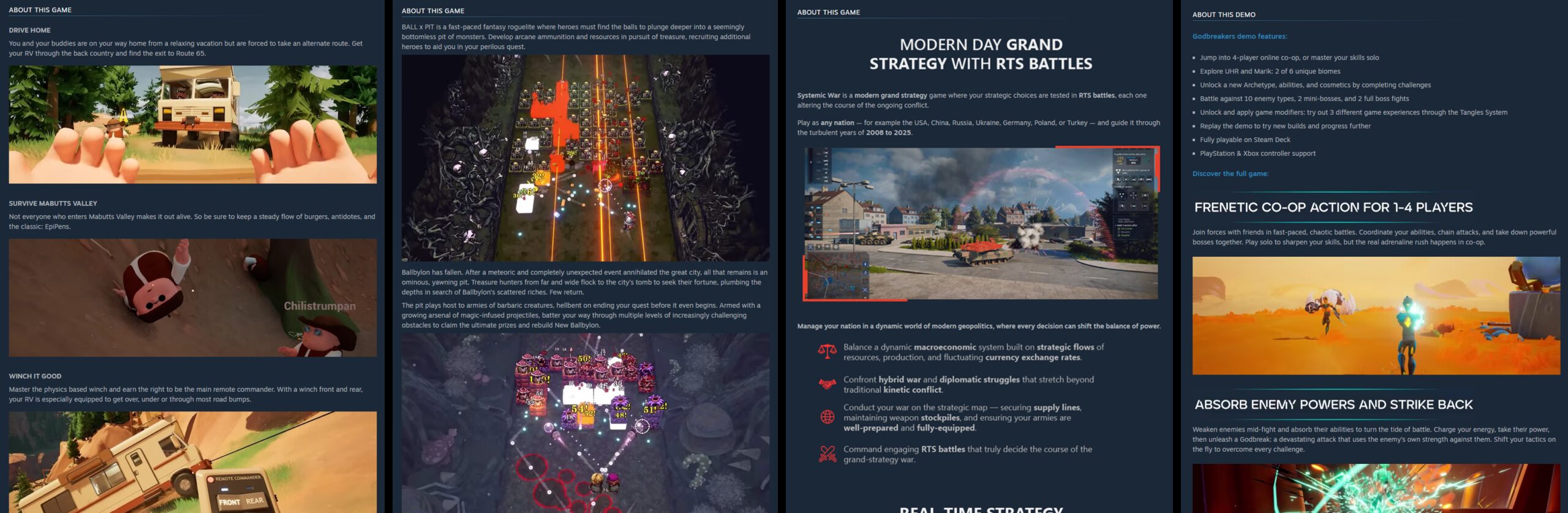 Strony opisów gry stały się ciekawsze