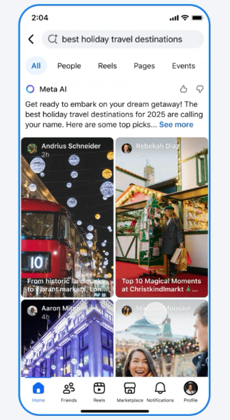 Zmiany w aplikacji Facebooka